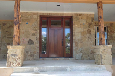 Inspiration for a rustic porch remodel in Austin