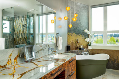 Bathroom - contemporary bathroom idea in Boston