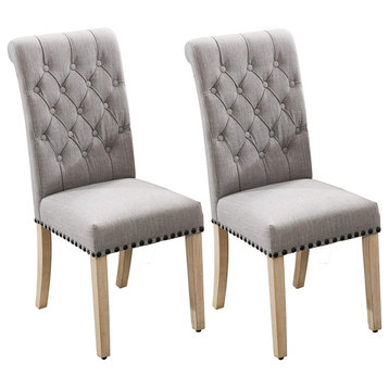 Fabric Tufted Dining Chairs Upholstered Kitchen and Dining Room Chairs
