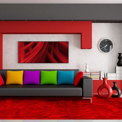 Silky Shag Red Rug 10958 5x8 - Home Decor