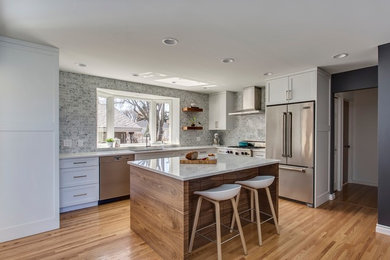 Inspiration for a transitional kitchen remodel in Calgary