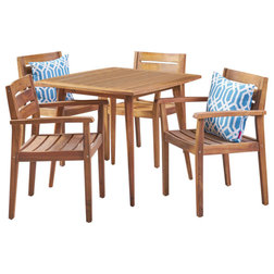 Transitional Outdoor Dining Sets by GDFStudio