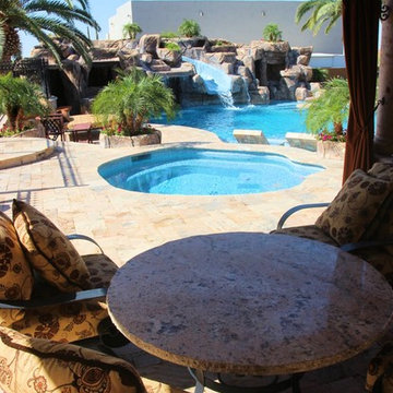 Arizona Swimming Pool and Grotto Designed by Build Your Own Pool