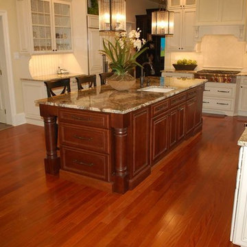 Fieldstone Cabinetry kitchen in two colors