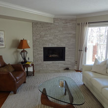 non-recess fireplace - corner