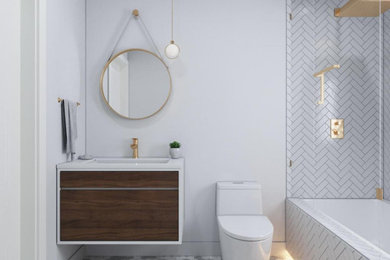 Bathroom - modern bathroom idea in Seattle