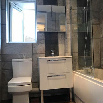 Modern English toilet and vanity