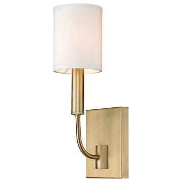 1 - Light Sophisticated Glam Dimmable Armed Wall Sconce