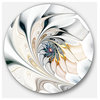 Designart White Stained Glass Floral Art' Floral Metal Circle Wall Art, 29"