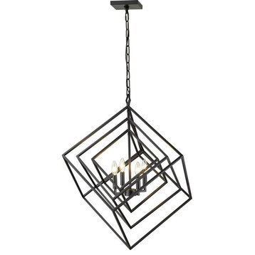 4 Light Chandelier In Contemporary Style-31.5 Inches Tall and 29.5 Inches Wide
