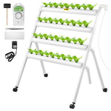 VEVOR Hydroponic Grow Kit Hydroponics System 36 Plant Sites 4 Layers 4 Pipes