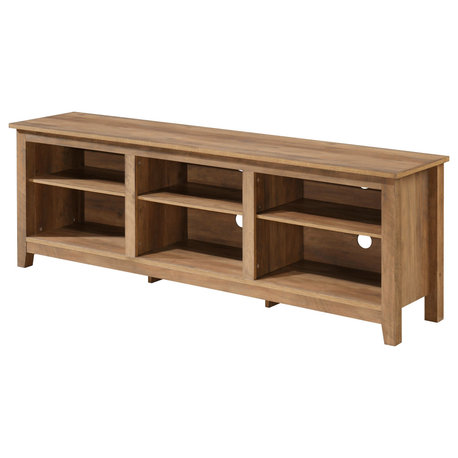 Taft 70" TV Entertainment Console, Rustic Oak Brown