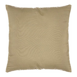 Pawleys Island Hammocks - Pawleys Island Spectrum Sand Sunbrella Designer Porch Pillow 18" Square - Outdoor Cushions And Pillows