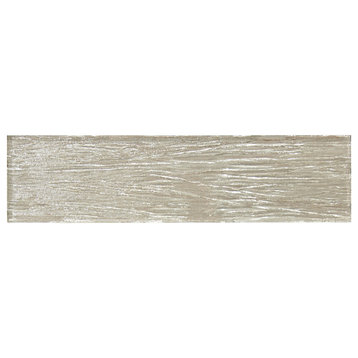 Sonnagh 3"x12" Laminated Glass Mosaic Wall Tile, Champagne, Box of 40