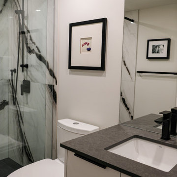 Contemporary Condo Kitchen and Bathrooms