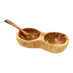 Le Souk Olivique - Olivique Salt and Pepper Bowl With Spoon - Salt And Pepper Shakers And Mills