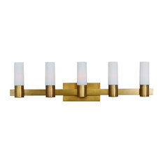 Contessa 5-Light Bath Vanity Sconce, Natural Aged Brass