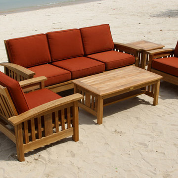 Mission Style Teak Sofa set
