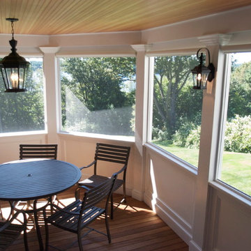 Screen Porch with Grille and Fireplace