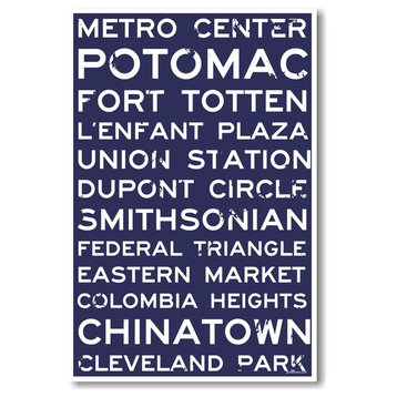 Washington D.C - NEW World Travel City Train Station Street Signs Poster