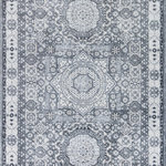 Rugs America - Harper Ice Cube Silver Abstract Vintage Area Rug, 5'3" x 7'0" - Rectangle
