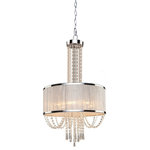 ArtCraft - ArtCraft AC10385 Valenzia - Six Light Chandelier - The Valenzia Collection is classic and beautiful.Valenzia Six Light C Chrome Off-White Sil *UL Approved: YES Energy Star Qualified: n/a ADA Certified: n/a  *Number of Lights: Lamp: 6-*Wattage:40w Candelabra Base bulb(s) *Bulb Included:No *Bulb Type:Candelabra Base *Finish Type:Chrome