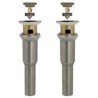 STYLISH Brushed Gold Pop-Up Bathroom Sink with Overflow Set of Two