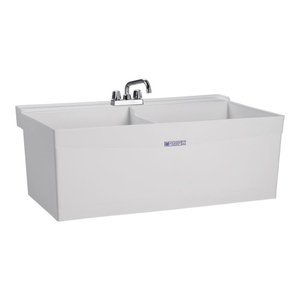 Mustee Utilatwin Floor Double Laundry Tub 24"x40"x34 ...