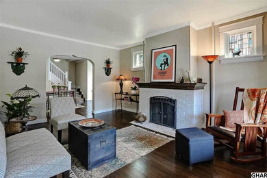 Living room - craftsman living room idea in Other