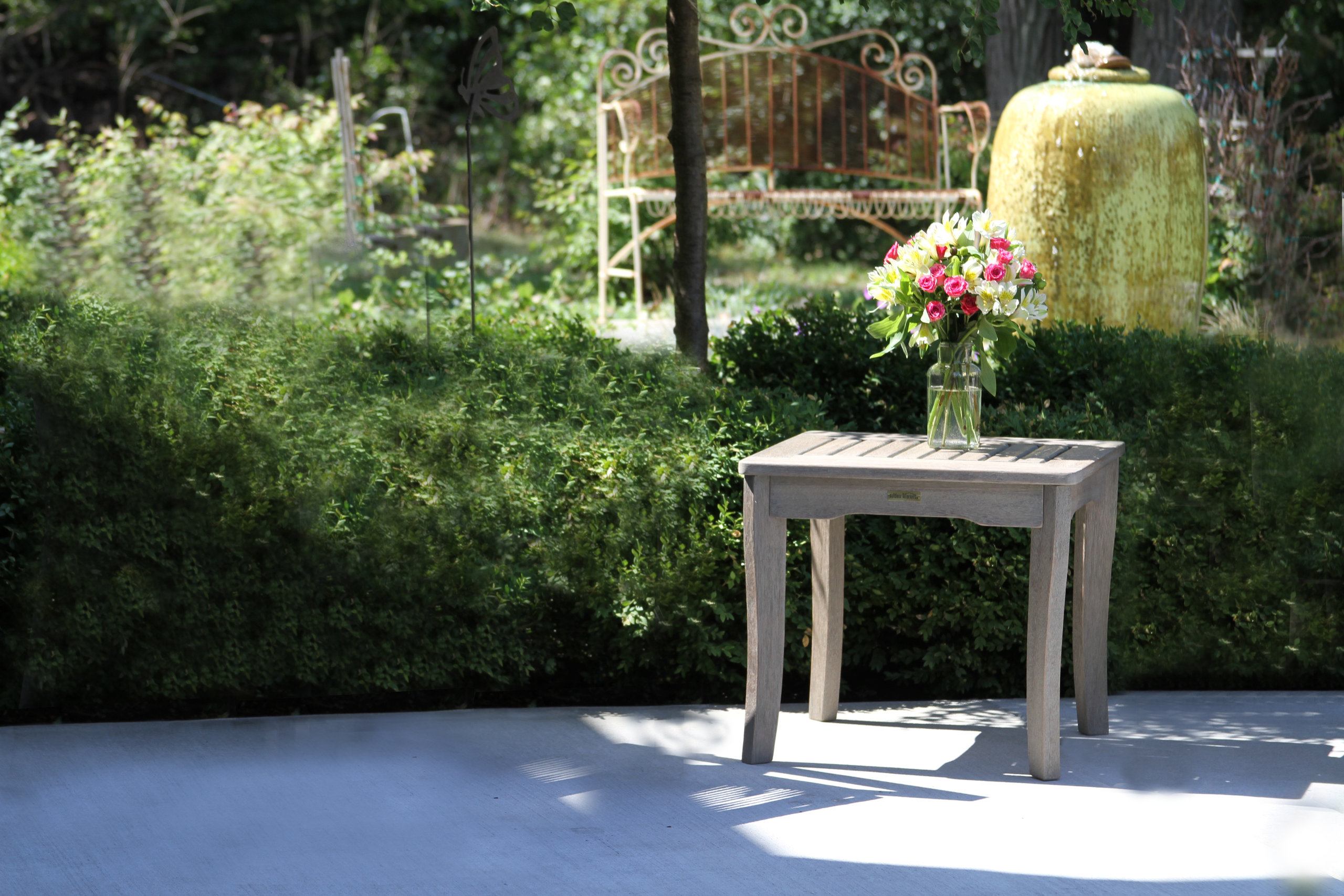Gray Wash Eucalyptus End Table