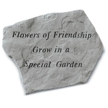 Flowers Of Friendship Grow In A Special Memorial Garden Stone