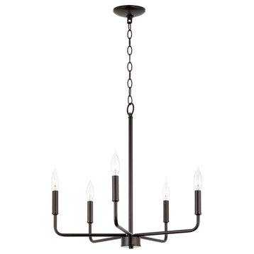 Kira Home Camille 22" Chandelier, Adjustable Hanging Height, Oil Rubbed Bronze