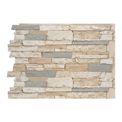 143-36-BRECKENRIDGE DEEP WIDE STACKED DESIGN WALL PANEL - 36"H - Wall Panels