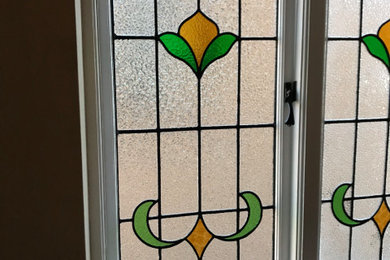 Stained glass casement window restoration.