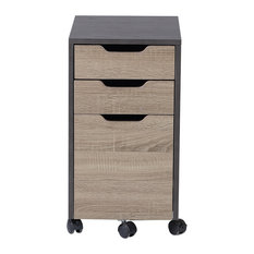 Homestar 3 Drawer Filing Cabinet, Reclaimed Wood