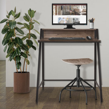 American Art Decor Wooden Home Office Desk With Mini Hutch