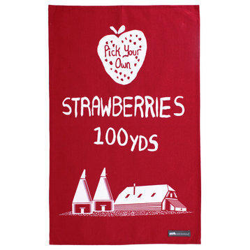 Strawberries Cotton Tea Towel
