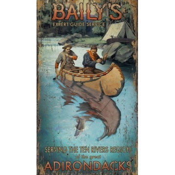 Bailys Guide Wood Sign, Large