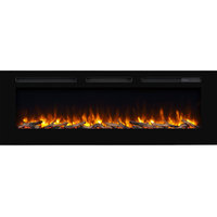 PuraFlame 60" Alice In, Wall Recessed Electric Fireplace, Touch Screen Control