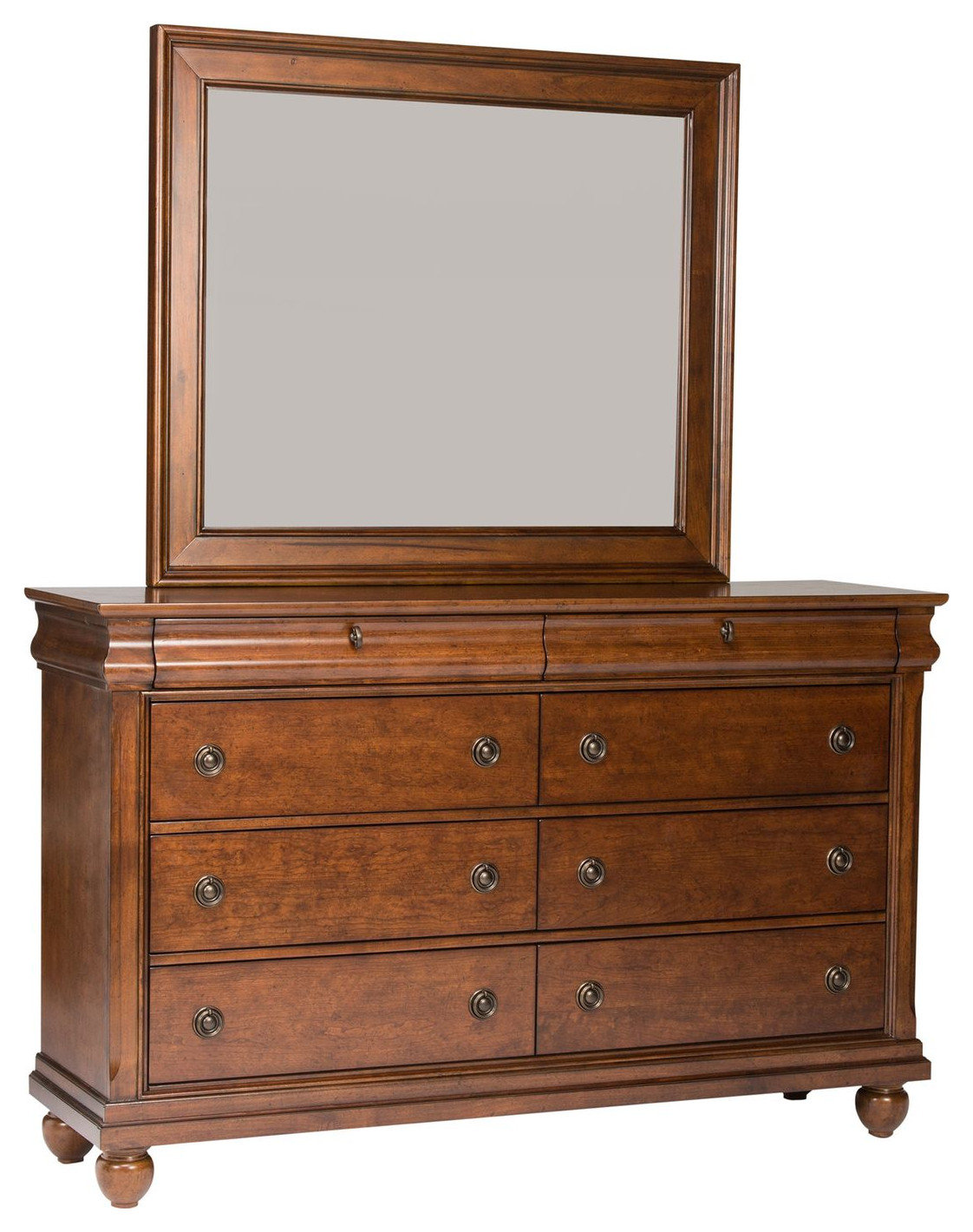Abbey Park - Sleigh Bed, Dresser & Mirror