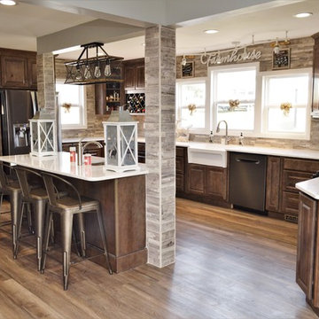 Rensselaer, IN. Haas Signature Collection. Open Farmhouse Kitchen