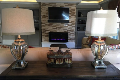 Living room - transitional living room idea in Other