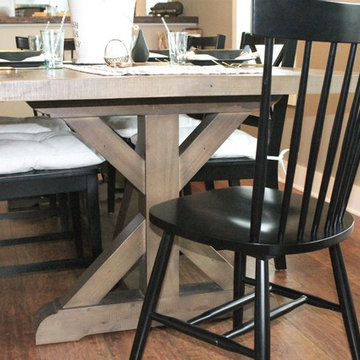 Black & White Farm Table