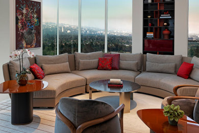 Inspiration for a contemporary living room remodel in Los Angeles