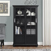 Altra Furniture Aaron Lane 4 Shelf Bookcase in Black