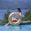 35" Inflatable Golden Sparkle and Shine Pool Ring Float