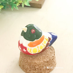 陶の小鳥オブジェ(置物) - インテリア雑貨