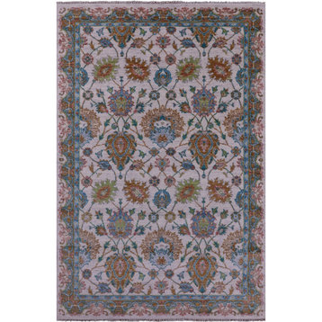William Morris Hand Knotted Wool Rug 6' 1" X 9' 3" - Q15718
