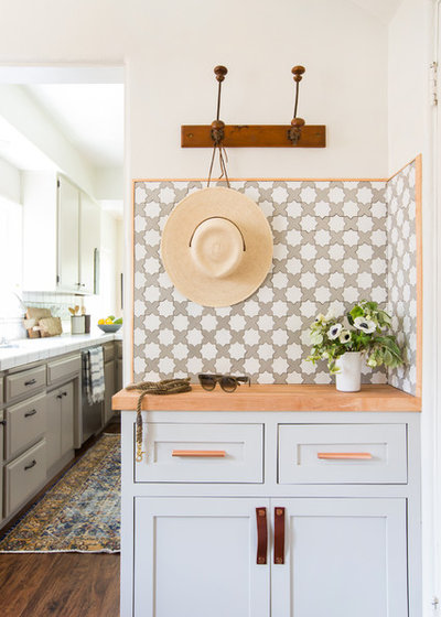Transitional Laundry Room by STEFANI STEIN