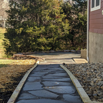 Natural Stone Terracing, LARGE Bluestone Patio and Walkways